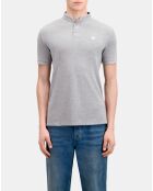 Polo en coton gris clair