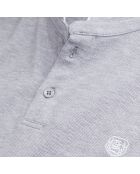 Polo en coton gris clair
