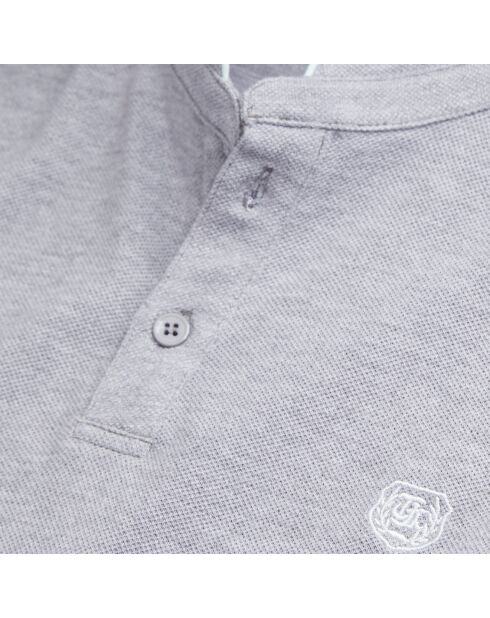 Polo en coton gris clair