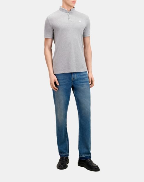 Polo en coton gris clair