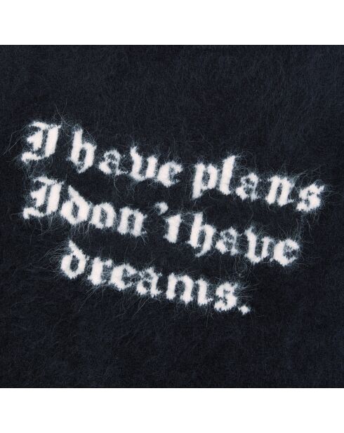 Pull en alpaga mélangé noir et blanc