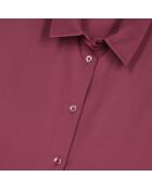 Chemise en soie bordeaux