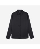 Chemise en soie noire