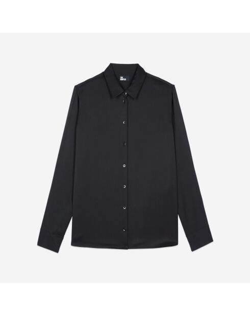 Chemise en soie noire