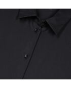 Chemise en soie noire