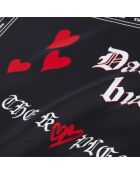 Foulard 100% soie imprimée noir