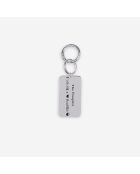 Bijou de sac plaque logo argenté