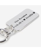 Bijou de sac plaque logo argenté