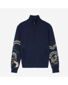 Cardigan en laine mélangée bleu marine