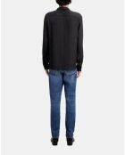 Chemise jacquard géometrique noire