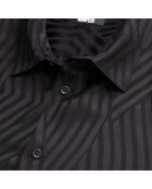 Chemise jacquard géometrique noire