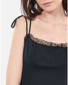 Robe longue avec dentelle noire