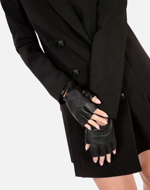 Gants de conduite en cuir noirs