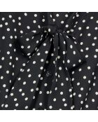 Robe longue avec imprimé fleuri noir et blanc