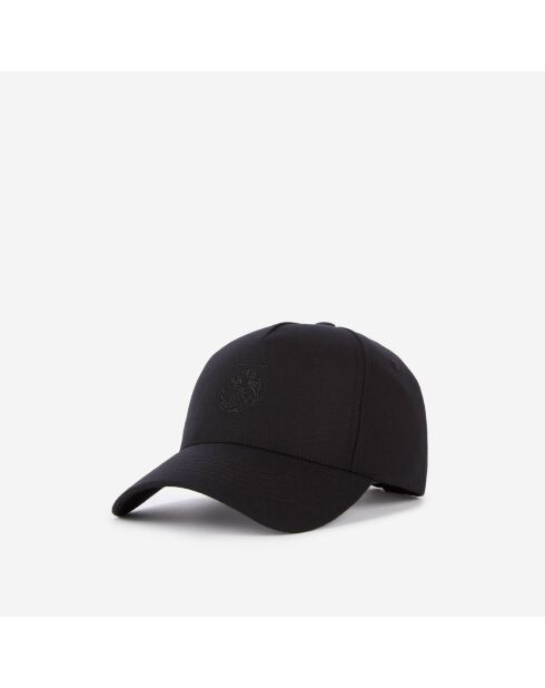 Casquette en flanelle noire