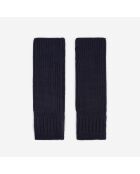 Mitaines 100% laine bleu marine