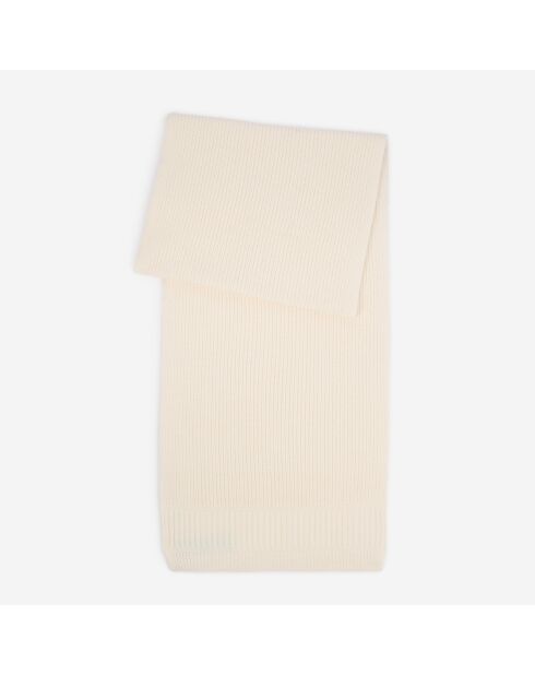 Écharpe 100% laine écrue