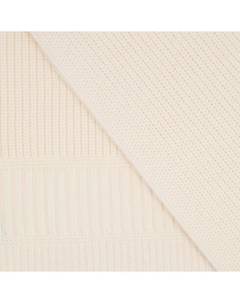 Écharpe 100% laine écrue