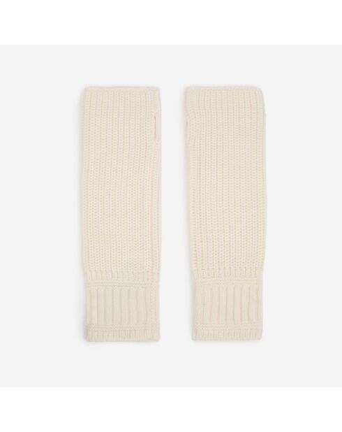 Mitaines 100% laine écrue