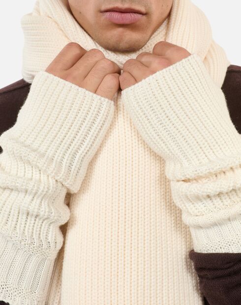 Mitaines 100% laine écrue