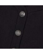 Veste en laine et coton noire