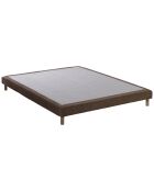 Ensemble matelas mémoire de forme MEMORIA + sommier, chenille bouclettes Moka - 140x200 cm