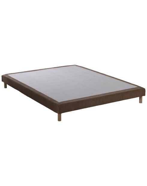 Ensemble matelas mémoire de forme MEMORIA + sommier, chenille bouclettes Moka - 140x200 cm