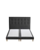 Ensemble matelas mémoire de forme ALTEA + sommier + tête de lit, chenille bouclettes Gris anthracite - 180x200 cm