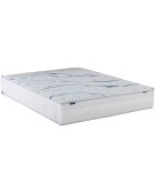 Ensemble matelas mémoire de forme MEMORIA + sommier, chenille bouclettes Gris anthracite - 140x190 cm