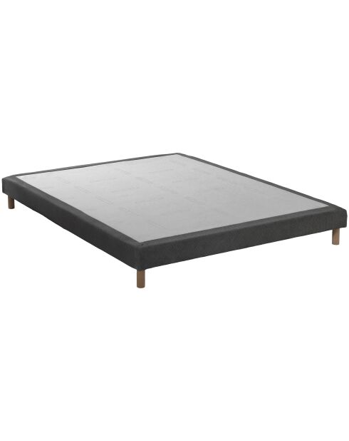 Ensemble matelas mémoire de forme MEMORIA + sommier, chenille bouclettes Gris anthracite - 140x190 cm