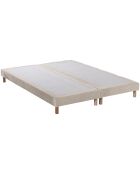 Ensemble matelas mémoire de forme ALTEA + sommier, chenille bouclettes Crème - 160x200 cm