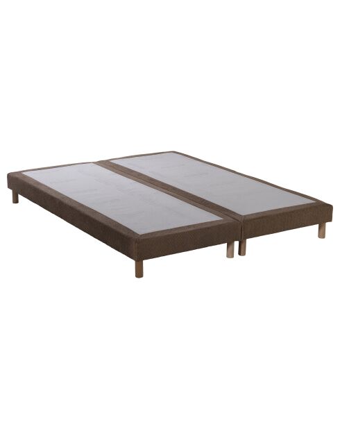 Ensemble matelas mémoire de forme MEMORIA + sommier, chenille bouclettes Moka - 180x200 cm