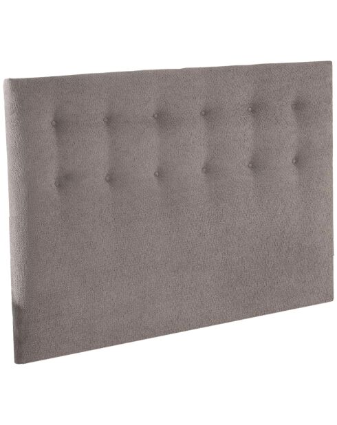 Ensemble sommier + tête de lit Eden chenille bouclettes Gris clair - 2x80x200 cm