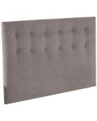 Ensemble sommier + tête de lit Eden chenille bouclettes Gris clair - 140x190 cm