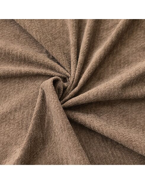 Ensemble matelas mousse HD SERENA + sommier, chenille bouclettes Moka - 140x200 cm