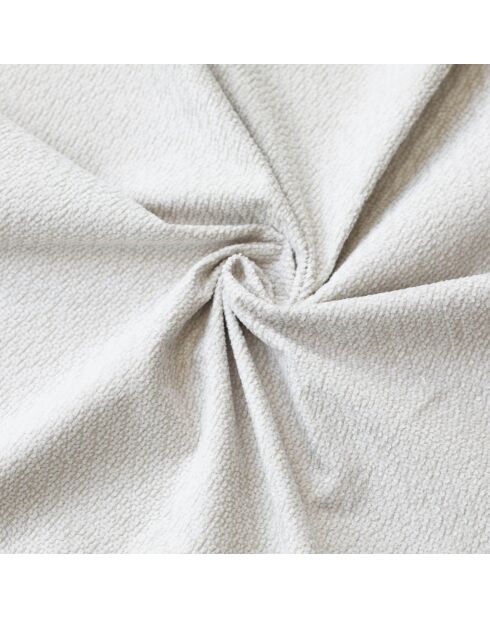 Ensemble matelas mousse HD SERENA + sommier + tête de lit, chenille bouclettes Crème - 140x190 cm