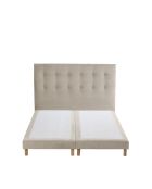 Ensemble sommier + tête de lit Eden chenille bouclettes Crème - 2x80x200 cm