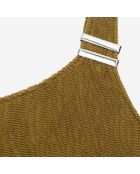 Haut de maillot de bain The Kooples x Luz asymétrique kaki