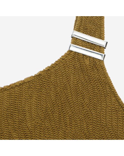 Haut de maillot de bain The Kooples x Luz asymétrique kaki