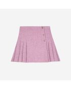 Jupe courte plissée The Kooples x Harris Tweed rose