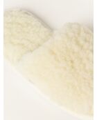 Chaussons Curly Wool Blanc cassé