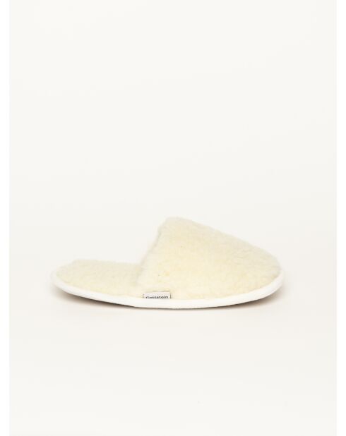Chaussons Curly Wool Blanc cassé