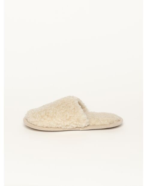 Chaussons Curly Wool beiges