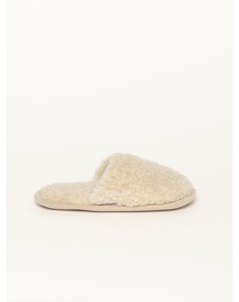 Chaussons Curly Wool beiges