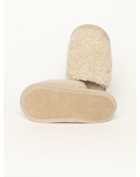 Chaussons Curly Wool beiges