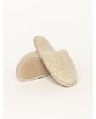 Chaussons Curly Wool beiges