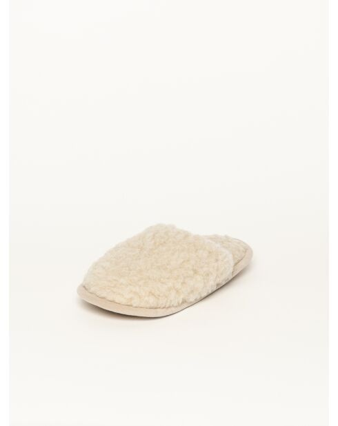 Chaussons Curly Wool beiges