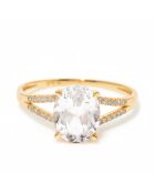 Miri Diamonds Ring aus Weißtopas aus Gelbgold
