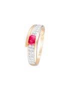 Bague Jaipur Diamants & Rubis or jaune