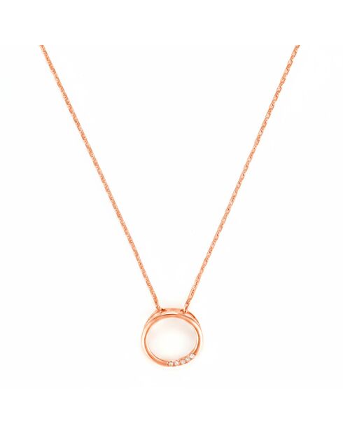 Kreis-Anhänger aus Roségold mit Diamanten